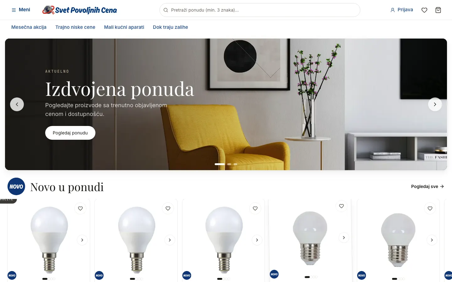Svet Povoljnih Cena početna strana